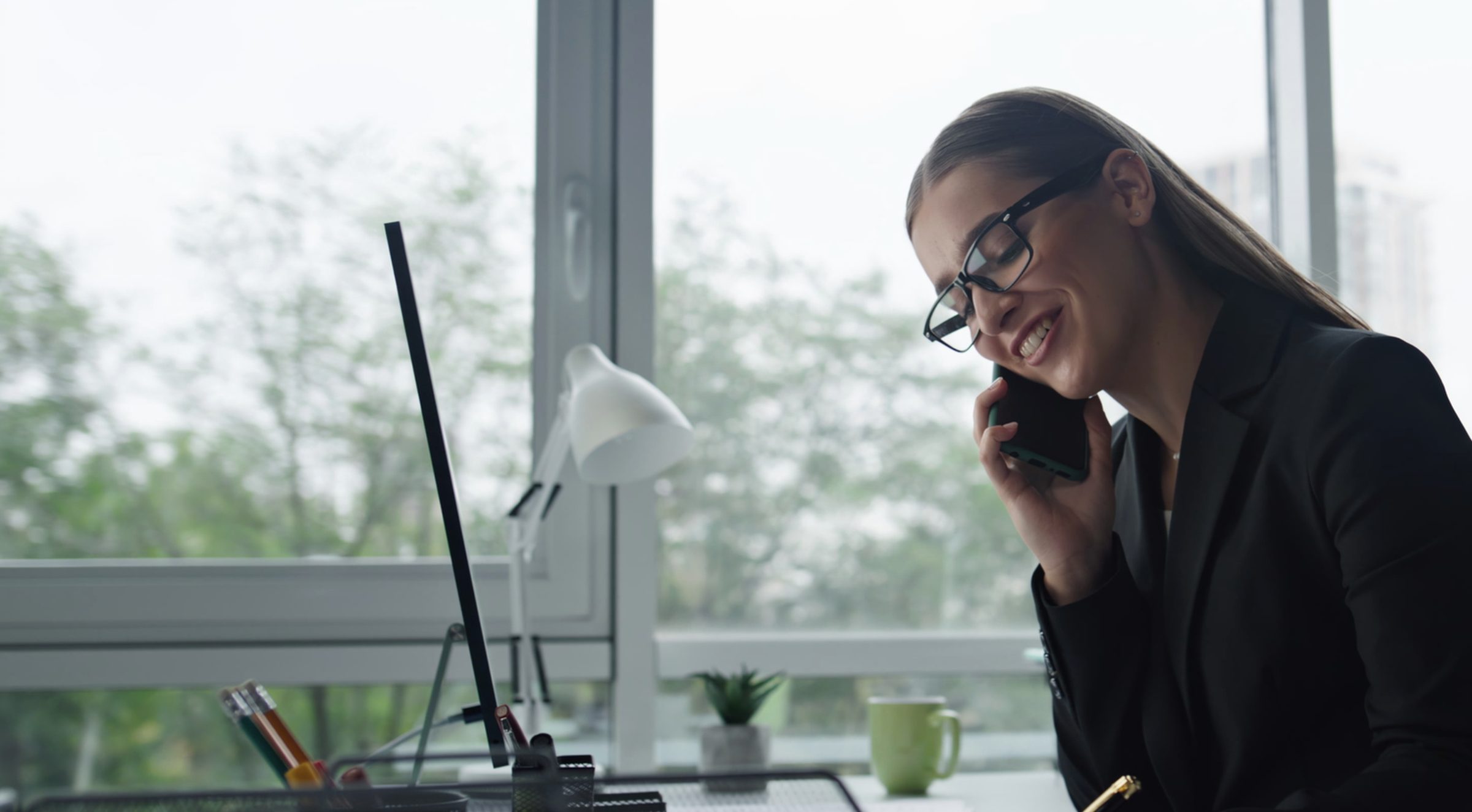 An attorney at work in her office